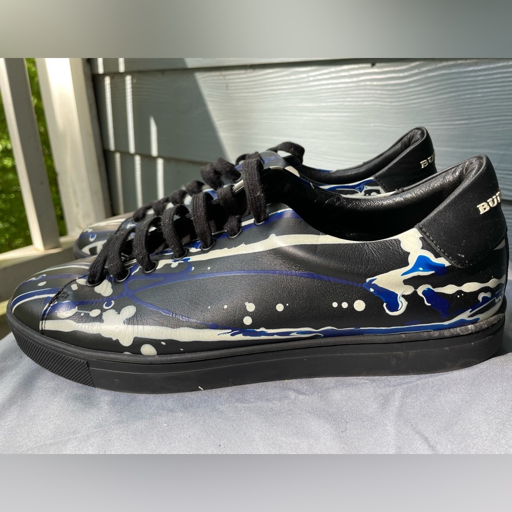 Burberry men’s black blue white sneakers - Picture 2 of 5